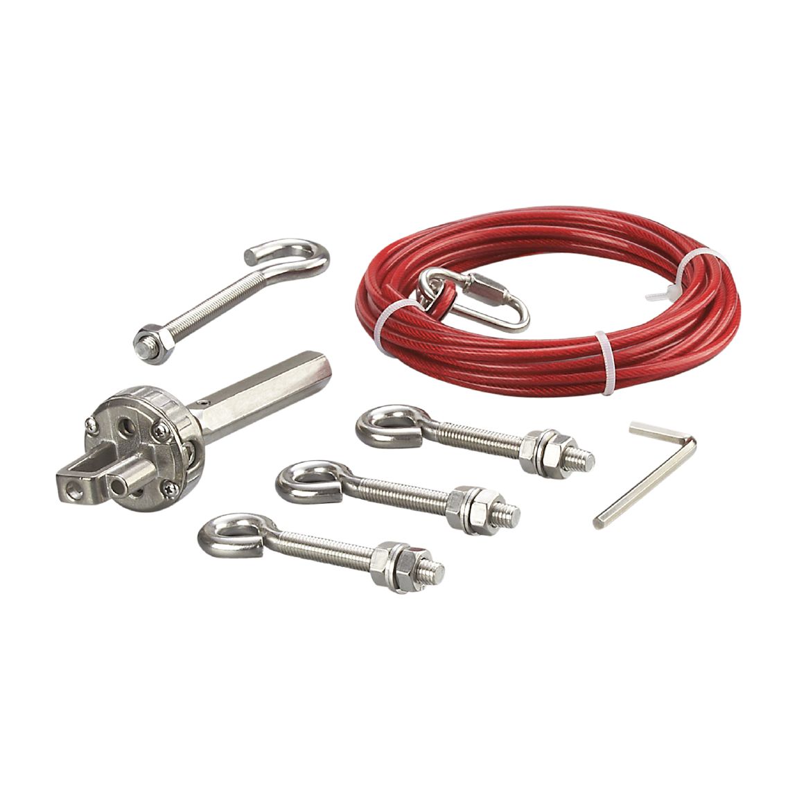 Kit fixation tendeur cable avec chape - droite - Cable inox et fixation -  Deck-Linea