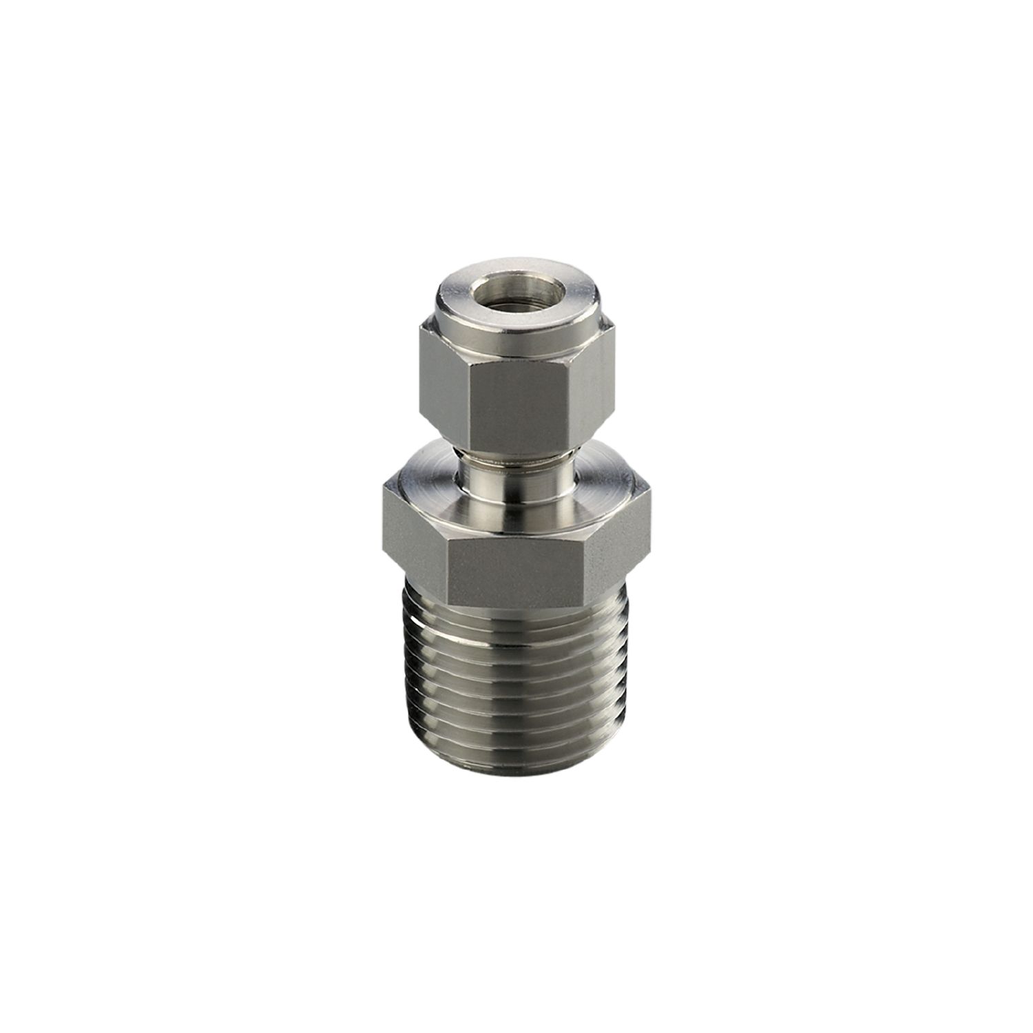 Compression Fitting - NPT Male 1/2 to 1/2 Tube Pass Through