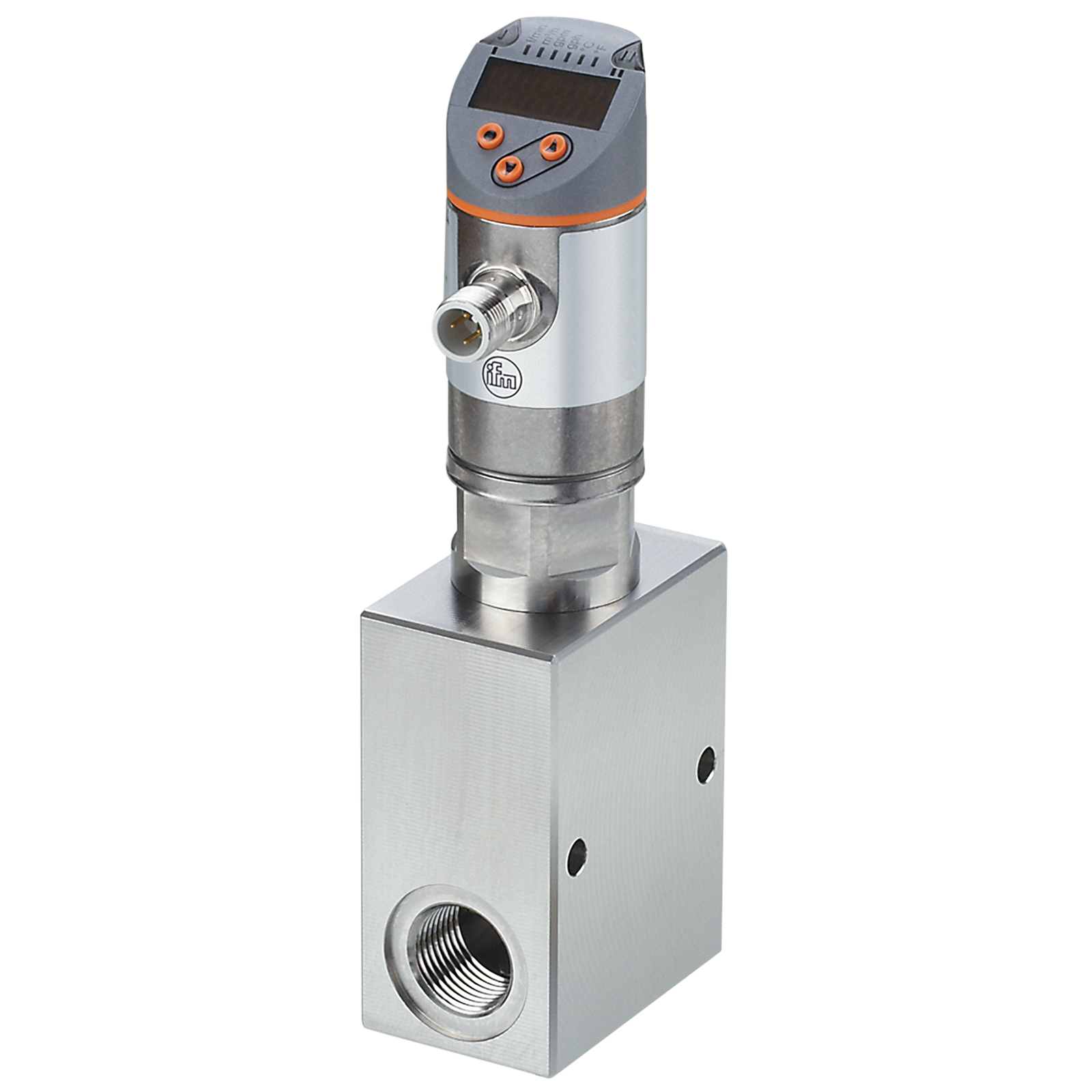 Flow meter with integrated backflow prevention and display